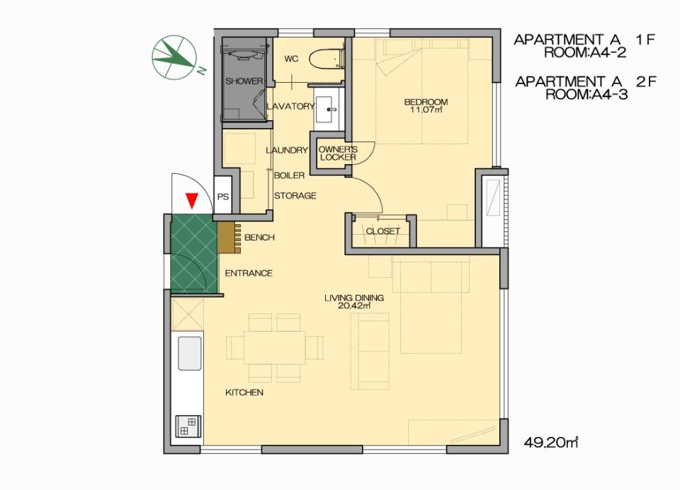 #floorplans Snow Dog Apt A4-2-3