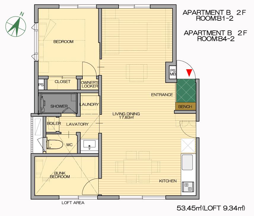#floorplans Snow Dog Apt B Loft
