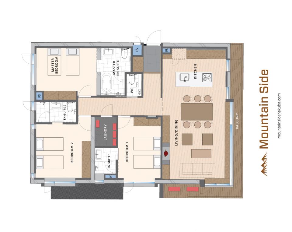 #floorplans 3 Bedroom Apartment