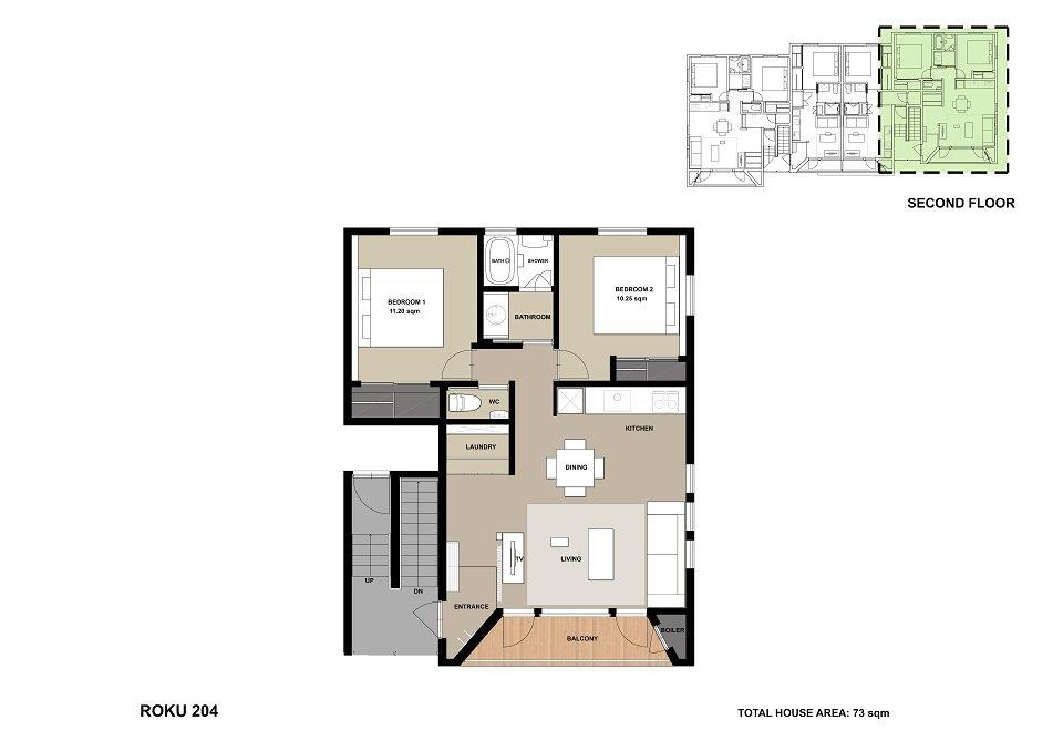 #floorplans Roku 2 bedroom 204