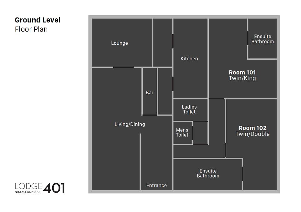 #floorplans Lodge 401 Ground level