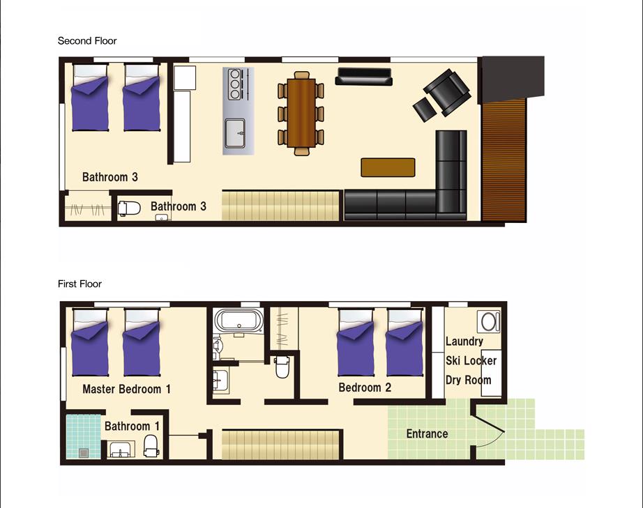 #floorplans 3 Bedroom Chalet
