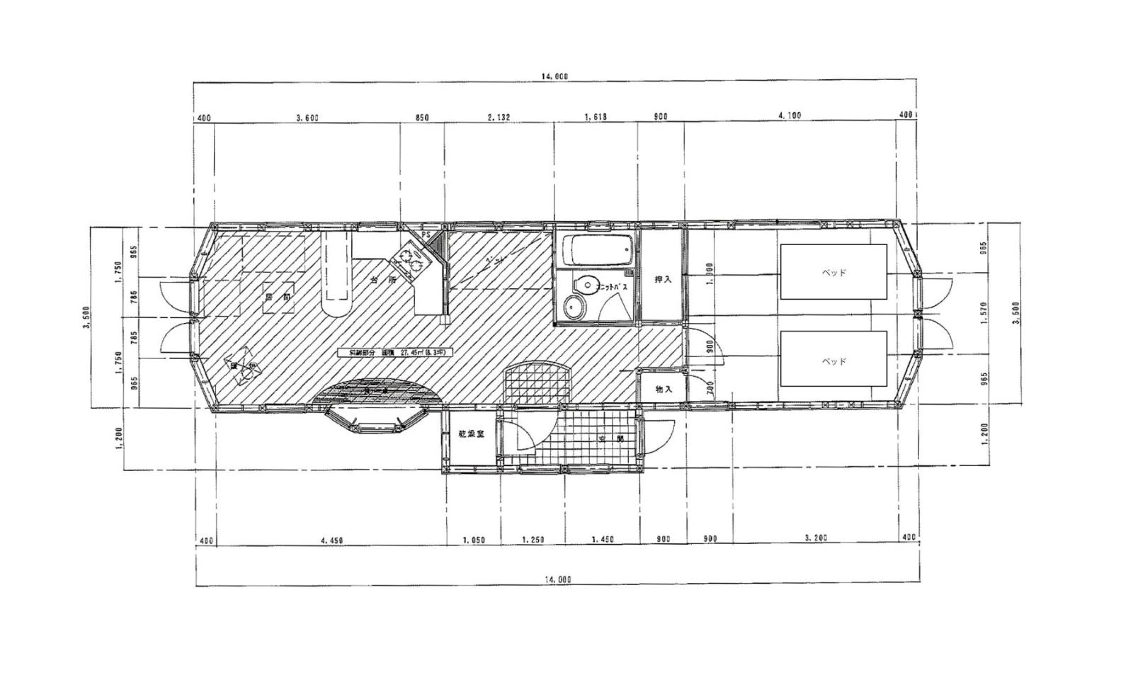 #floorplans 1 Bedroom Cabin A