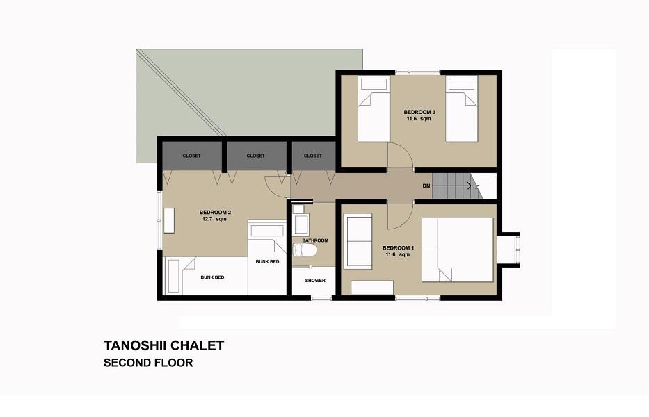 #floorplans Tanoshii Chalet 2nd Floor