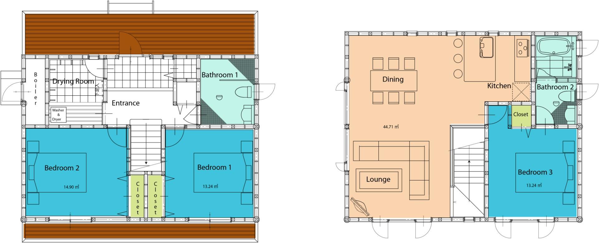 #floorplans 3 Bedroom Chalet
