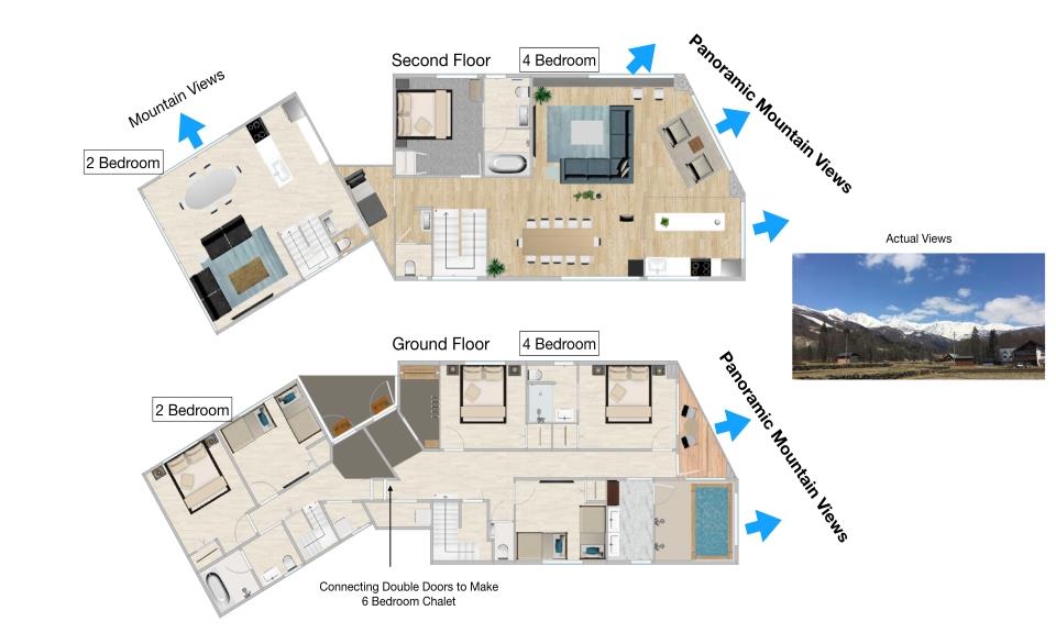 #floorplans 6 Bedroom ApartmentAlpinarc Chalet Hakuba Accommodation