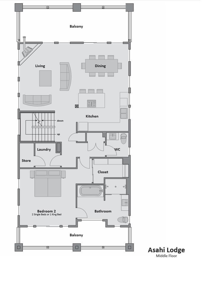 #floorplans Asahi Lodge Middle Floor 