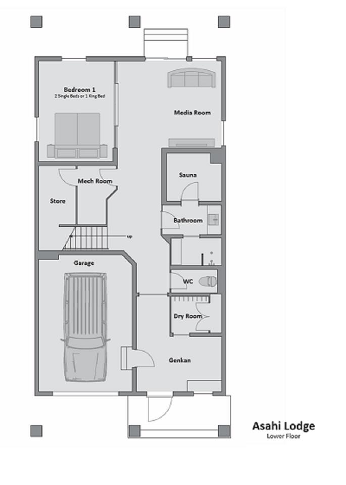 #floorplans Asahi Lodge Lower Floor