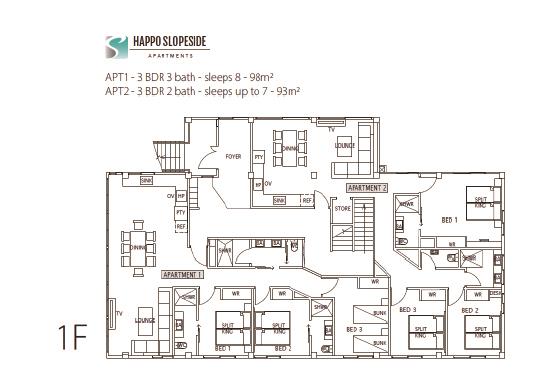 #floorplans Happo Slopeside Apartments 1F