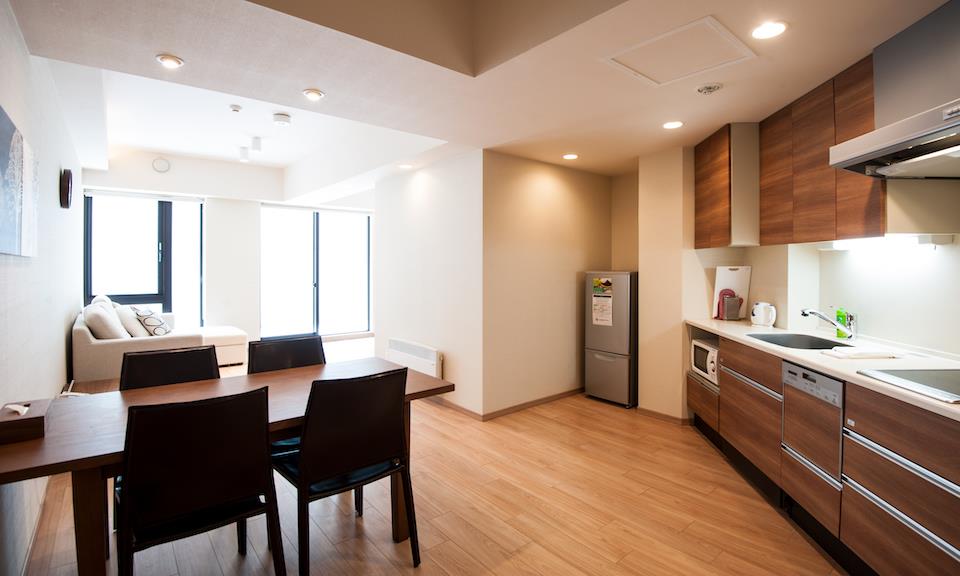 Niseko Accommodation Akazora 8 : 1-Bedroom-Value-Dining-Living