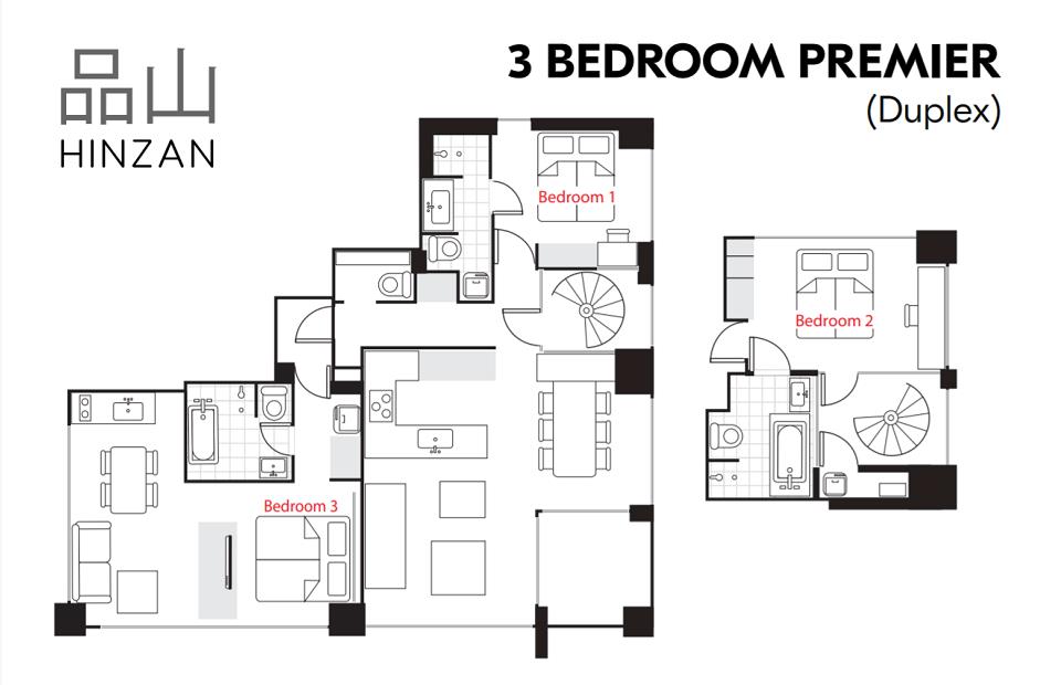 #floorplans Hinzan 3bedroom Premior 