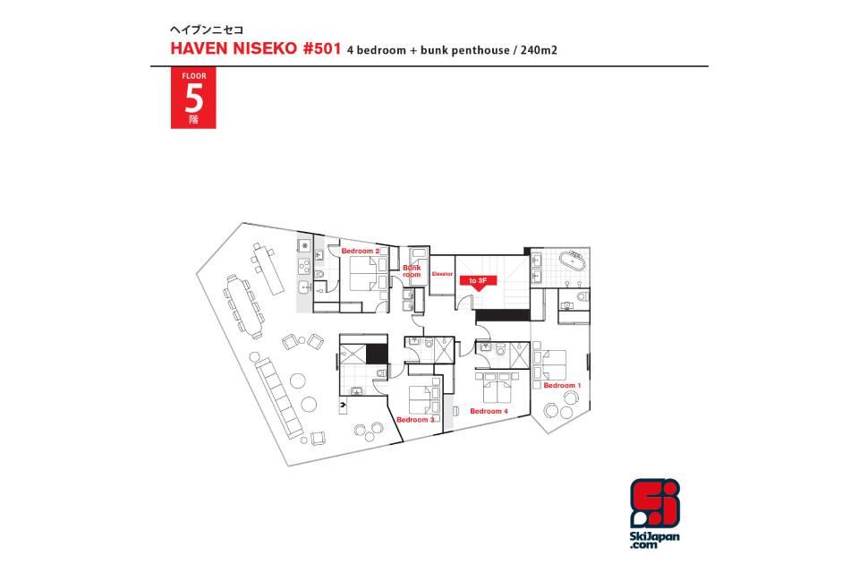 #floorplans Haven Niseko Penthouse 