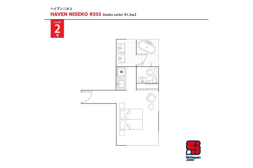 #floorplans Haven Niseko Studio Suite