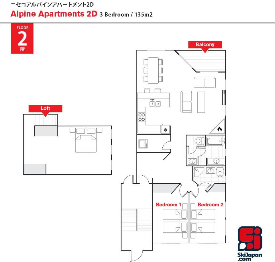 #floorplans Alpine Apartments 2D