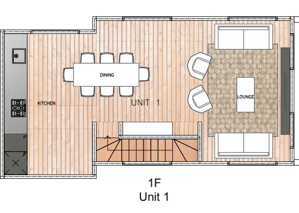 Blue River Chalet Unit 1 1F Floor Plan