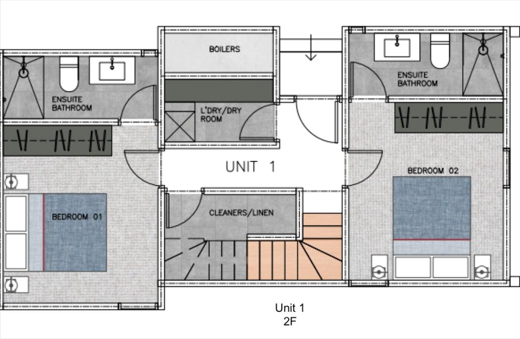 Blue River Chalet Unit 1 2F floor plan