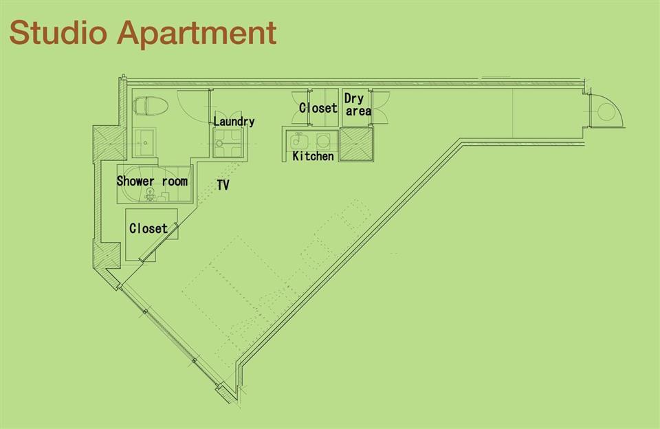 #floorplans Studio Apartment