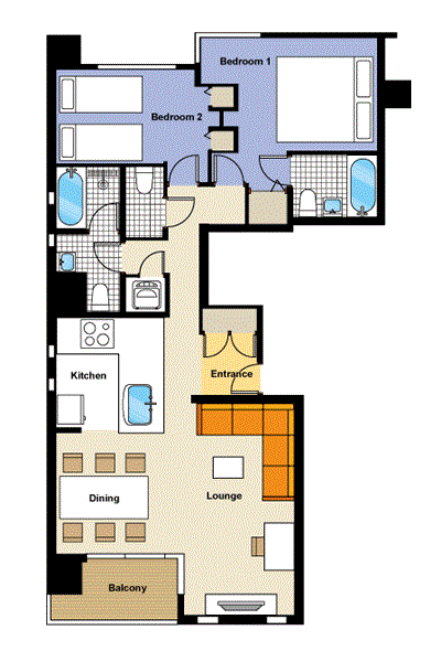 #floorplans 2 Bedroom Premium Apartment