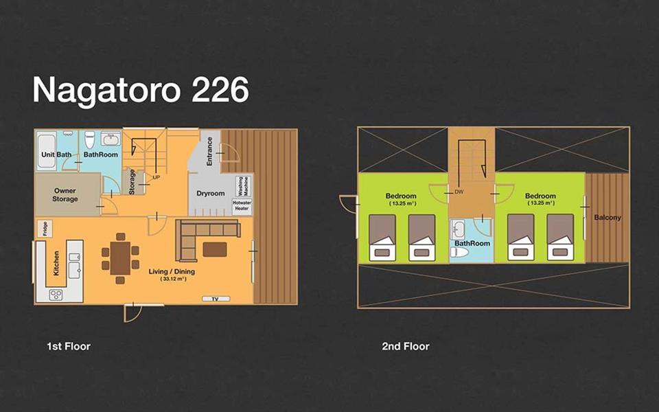 #floorplans 2 Bedroom Nagatoro 226