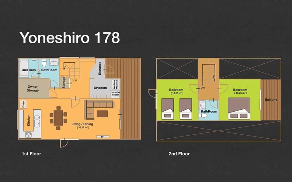 #floorplans 2 Bedroom Yoneshiro 178