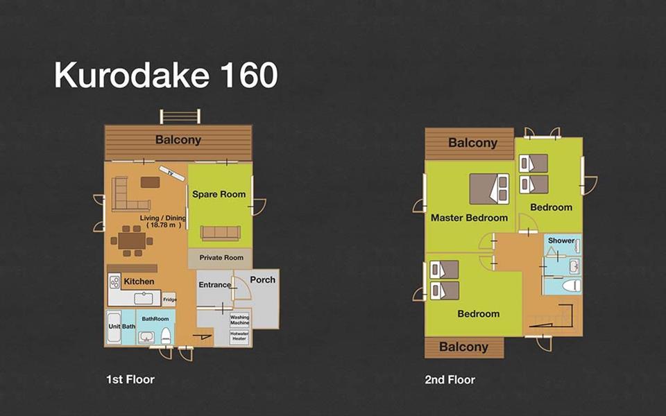 #floorplans 3 Bedroom Kurodake 160