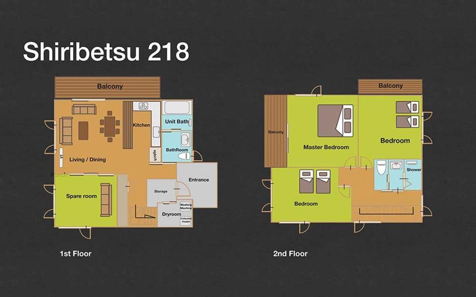 #floorplans 3 Bedroom Shiribetsu 218