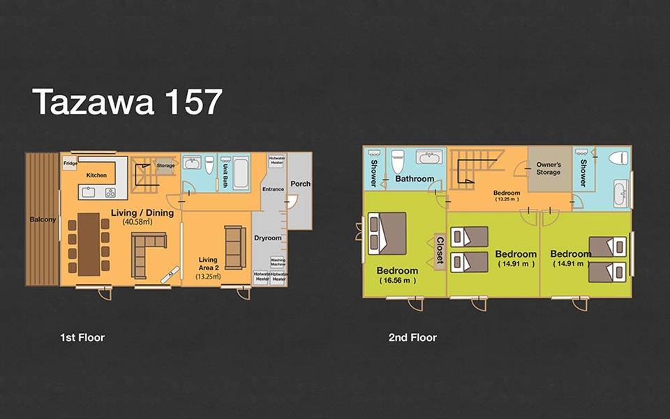 #floorplans 3 Bedroom Tazawa 157