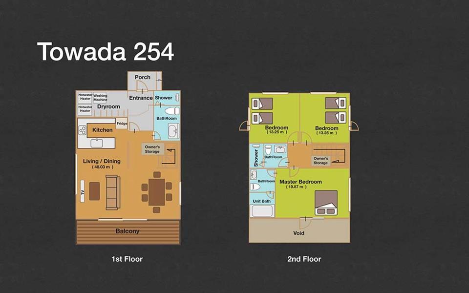 #floorplans 3 Bedroom Towada 254
