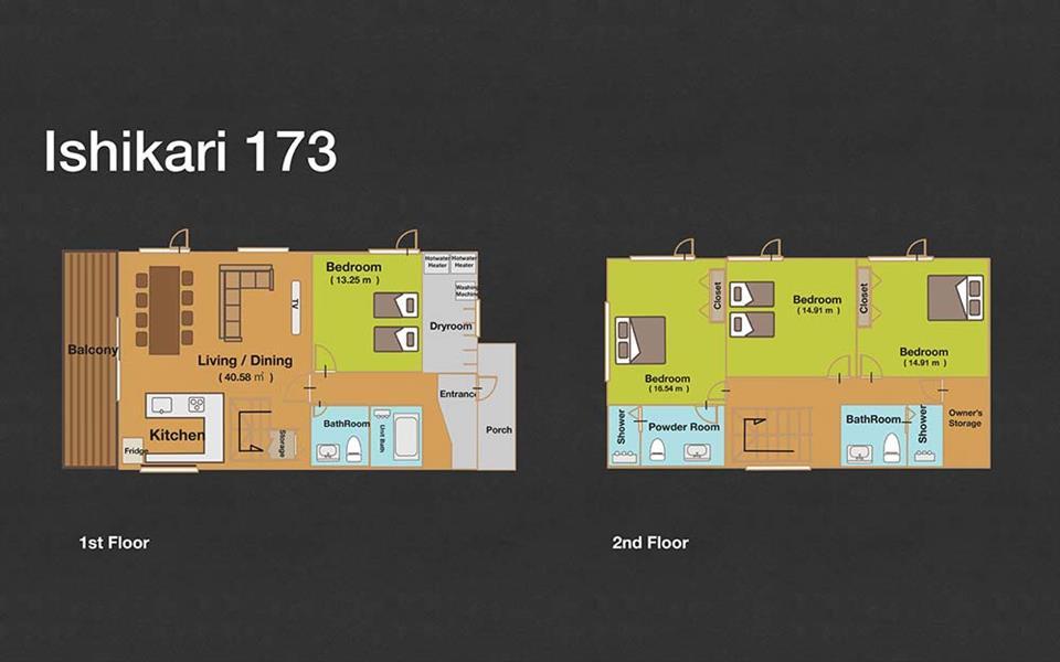 #floorplans 4 Bedroom Ishikari 173