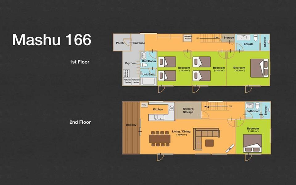 #floorplans 4 Bedroom Mashu 166