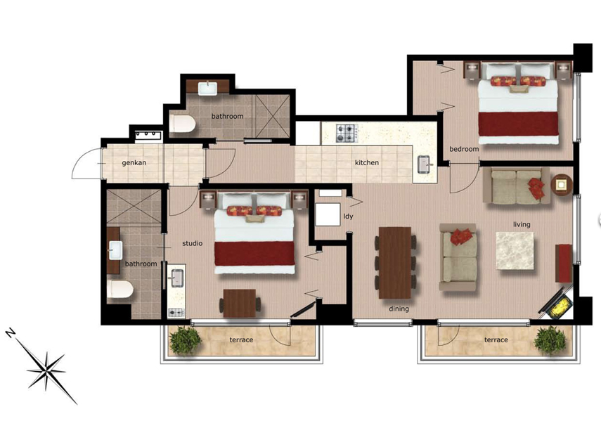 #floorplans 2 Bedroom Freshwater