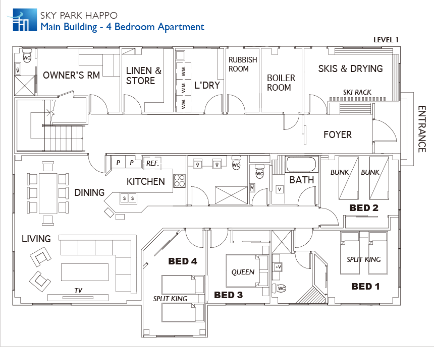 #floorplans 4 Bedroom Apartment