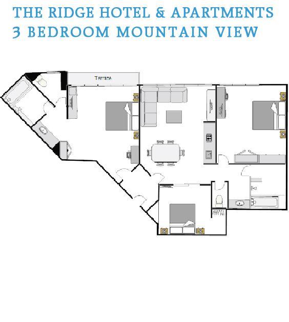 #floorplans 3 Bedroom Mountain View Apartment