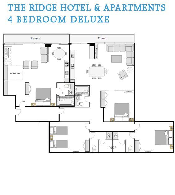 #floorplans 4 Bedroom Deluxe Apartment