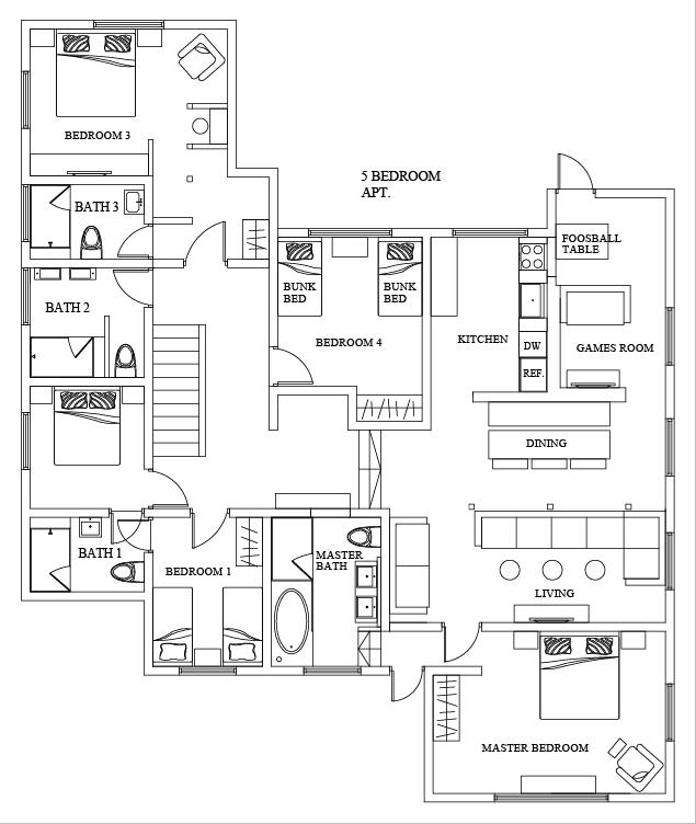 #floorplans 5 Bedroom Apartment