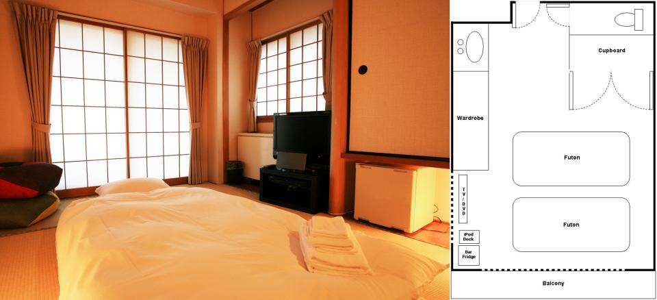 #floorplans Compact Japanese Room with Toilet/Vanity