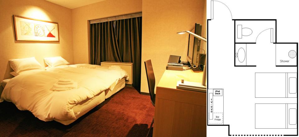 #floorplans Compact Western Double Room with En-Suite