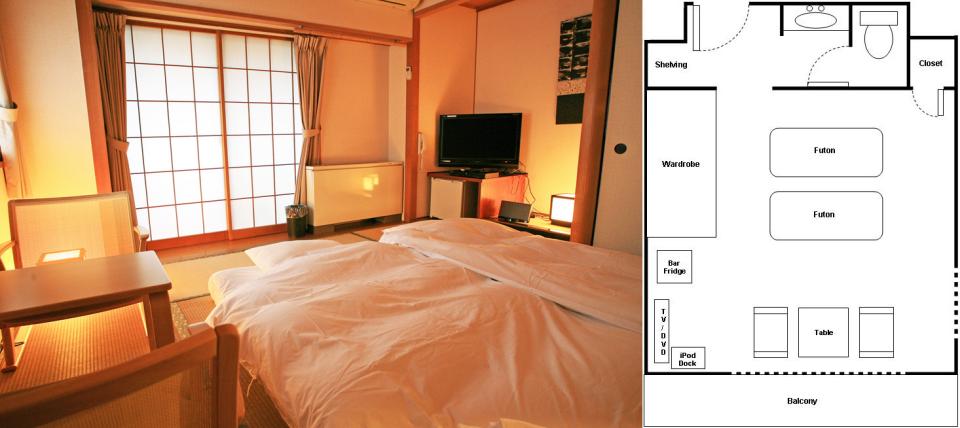 #floorplans Standard Japanese Room with Toilet/Vanity