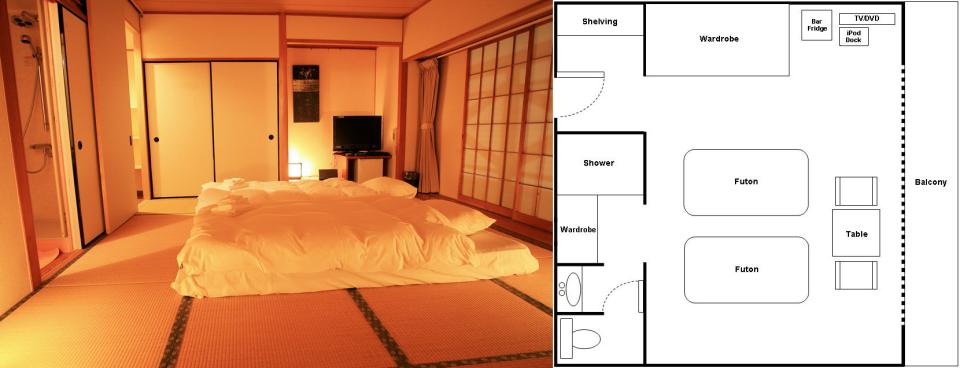 #floorplans Superior Japanese Room with En-Suite