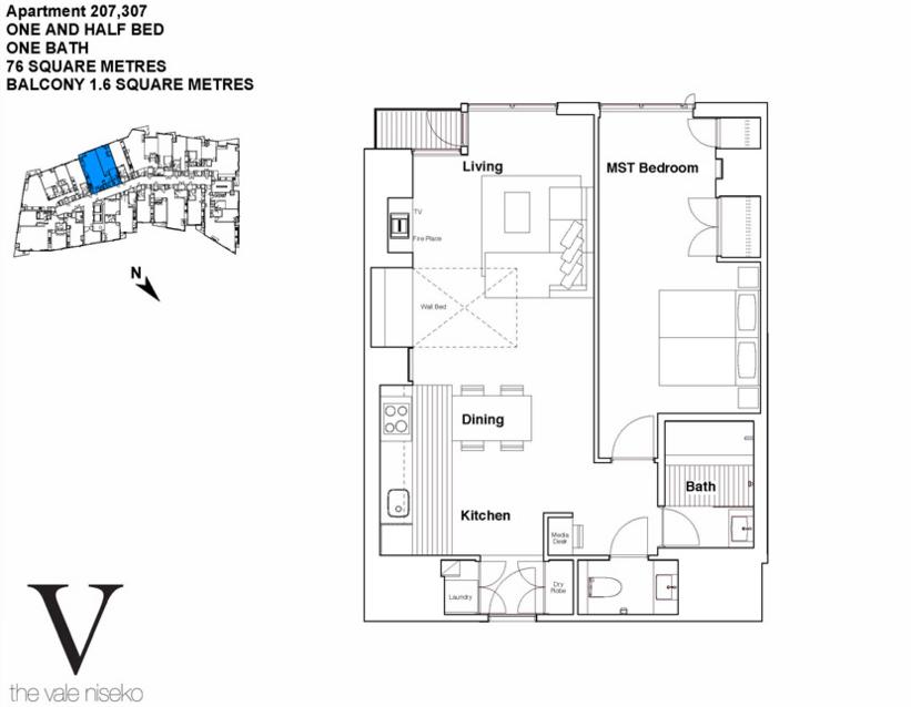 #floorplans The Vale 1 Bedroom Birch Room