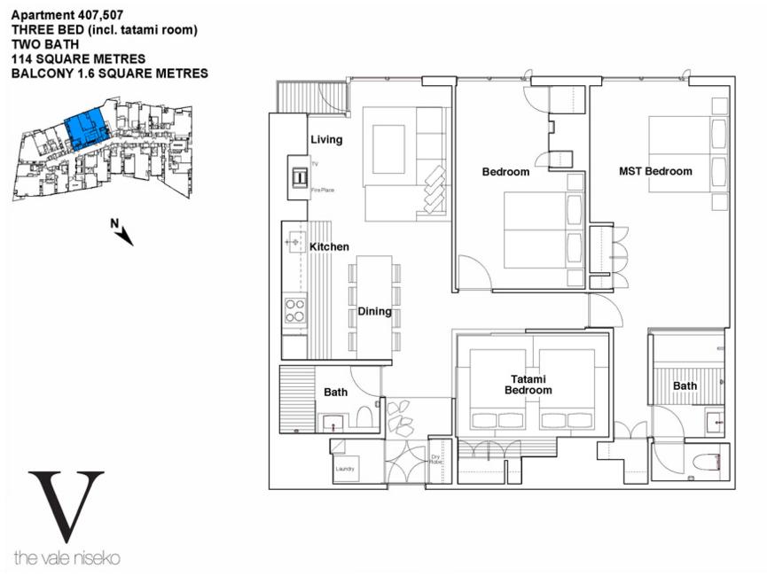 #floorplans The Vale 3 Bedroom Birch Room inc Tatami