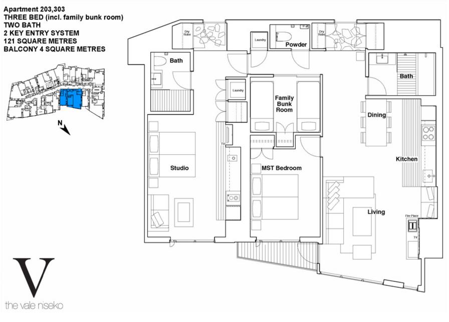 #floorplans The Vale 3 Bedroom Resort inc Bunk