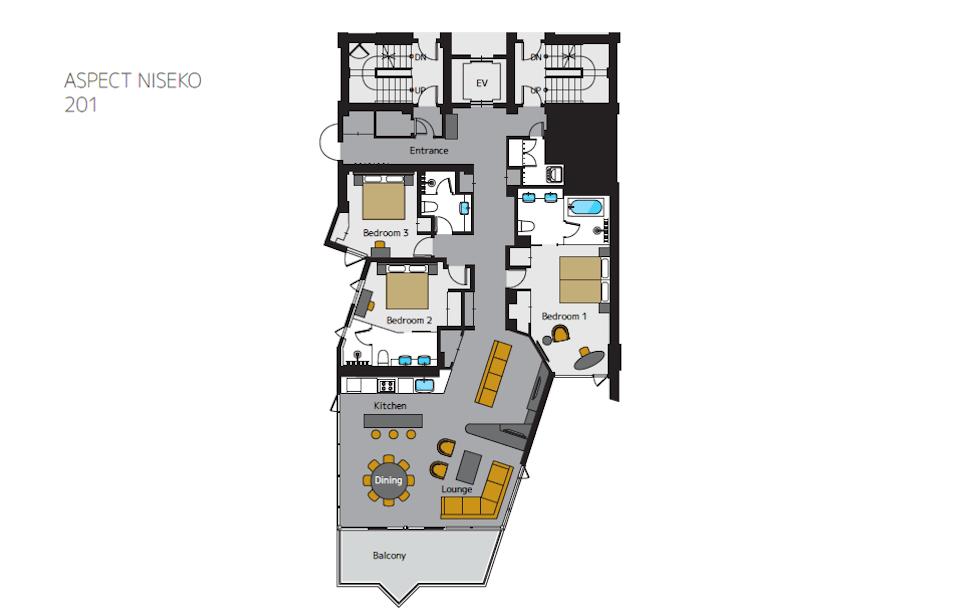 #floorplans 3 Bedroom 201