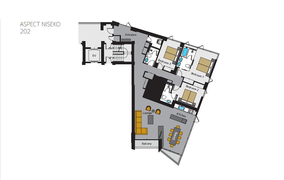 #floorplans 3 Bedroom 202