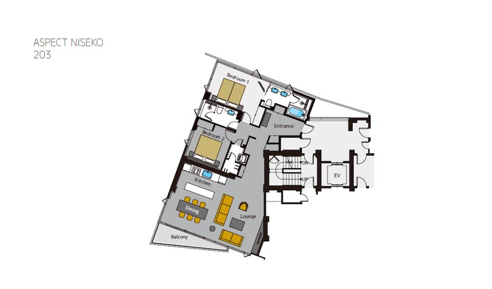#floorplans 2 Bedroom 203