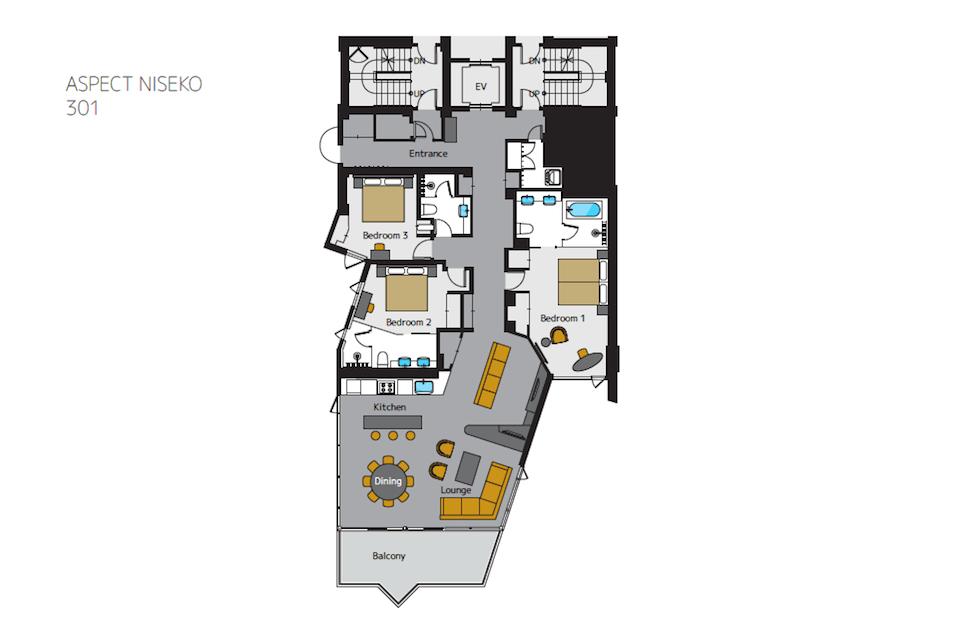 #floorplans 3 Bedroom 301