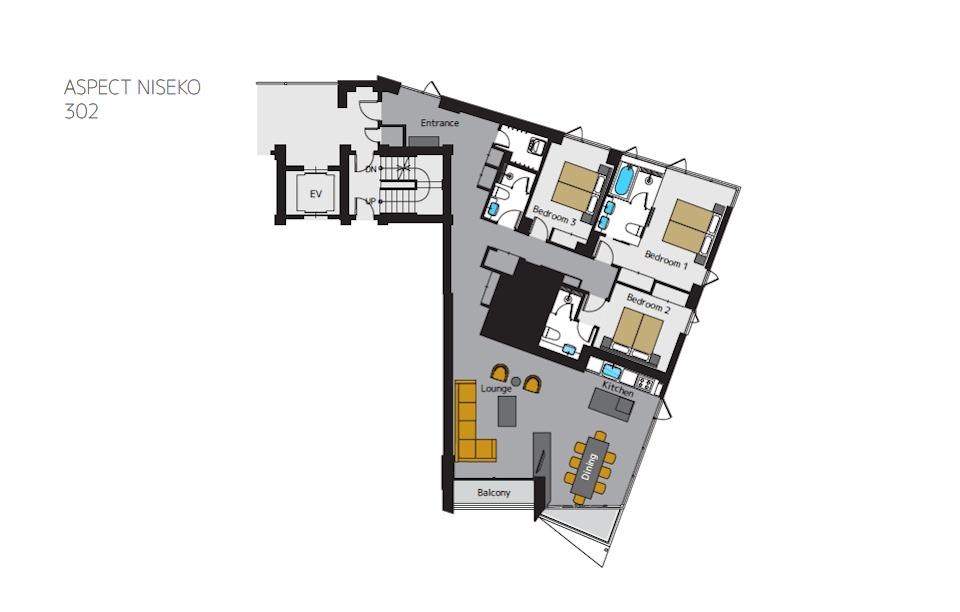 #floorplans 3 Bedroom 302