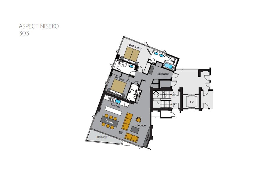 #floorplans 2 Bedroom 303
