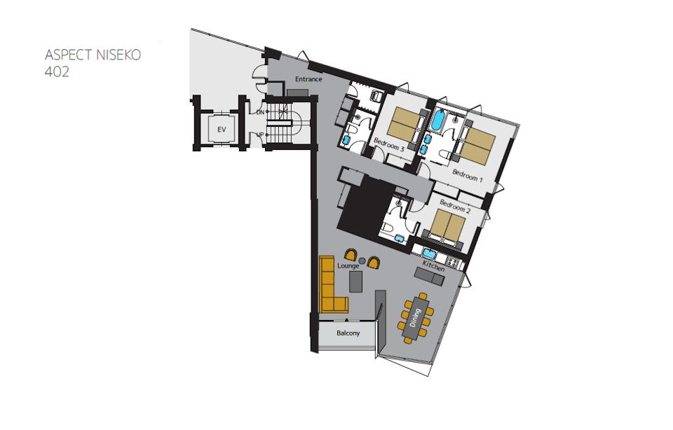 #floorplans 3 Bedroom 402