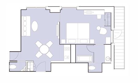 #floorplans Deluxe Onsen Suite, Courtyard View